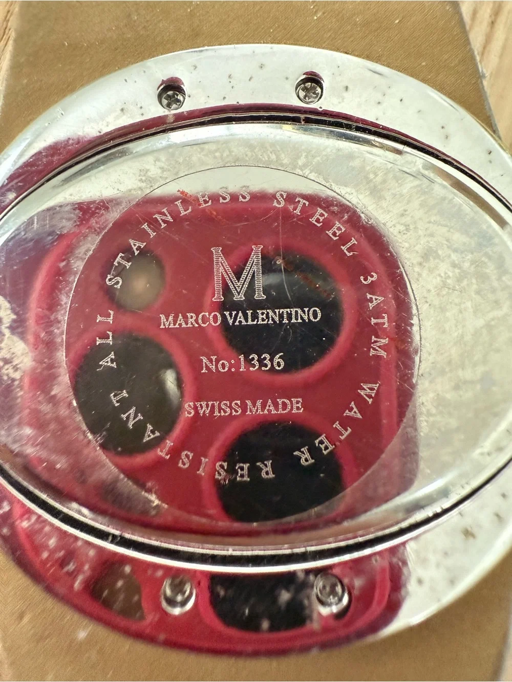 Marco Valentino ladies oval crystal accented watch NEW BATTERY